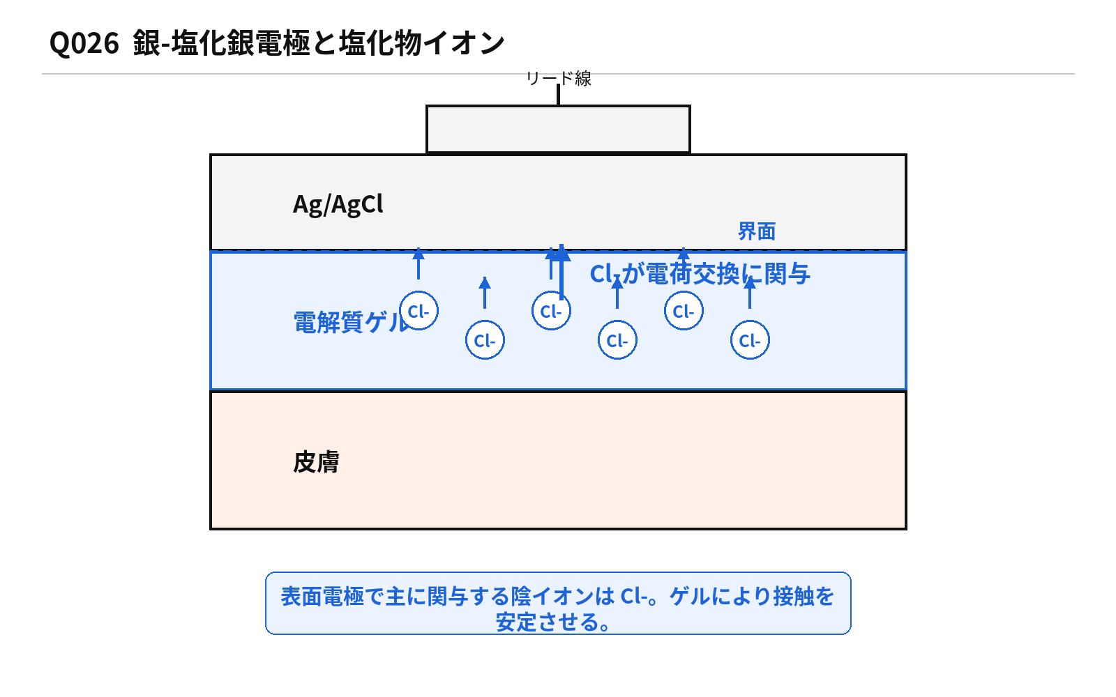 第45回AM 問題26の解説図: AgAgCl電極Cl