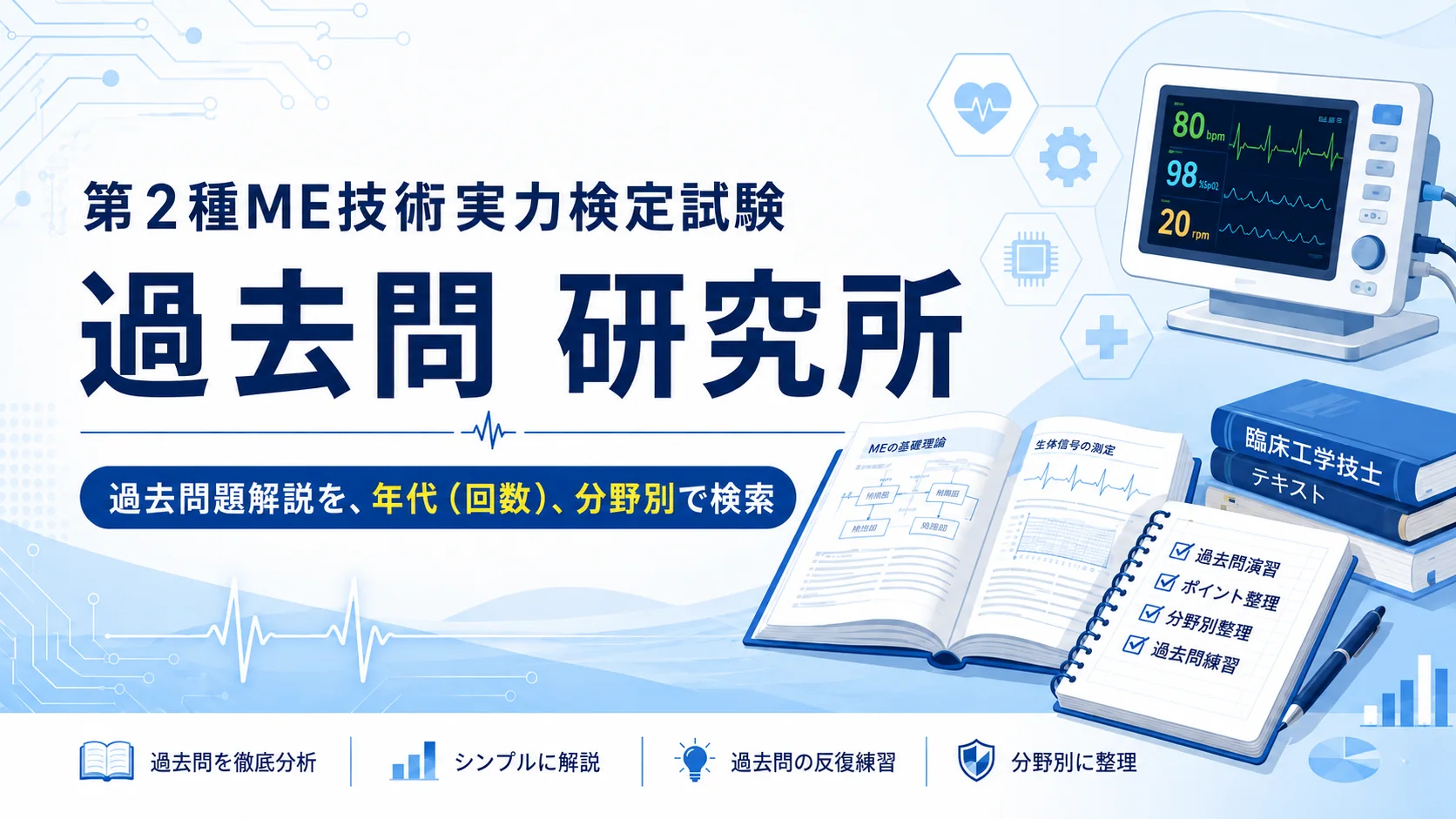 第2種ME技術実力検定試験の過去問研究所を表すトップイメージ